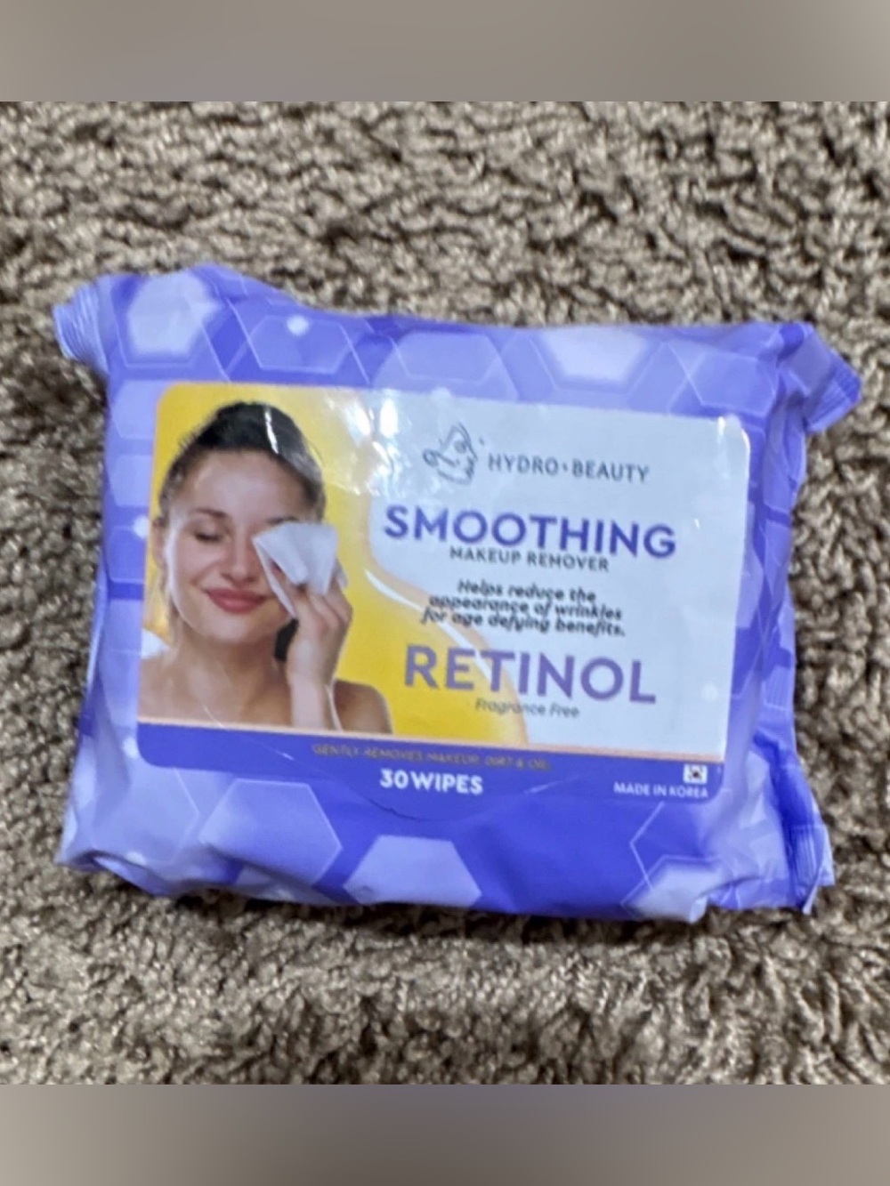 Hydro-Beauty Retinol Smoothing Makeup Remover Wipes - Purple Pack